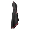 Women Red Long Gothic Coat Black Cosplaydiy Medieval Military Coat
